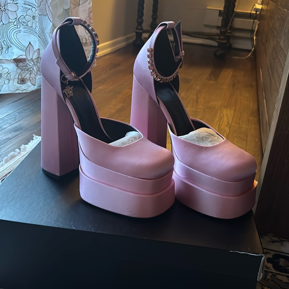 Versace Medusa Aevitas Platform Heels